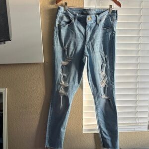 Target Light Blue Distressed Skinny Jeans